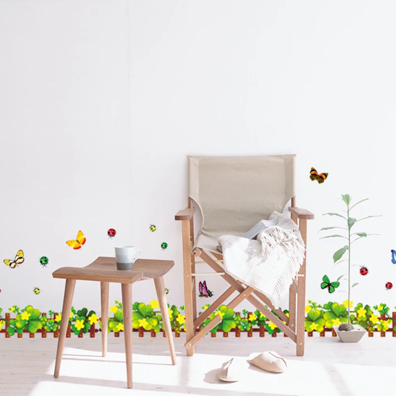 Abnehmbare Fußleisten-Aufkleber, Schmetterling, wasserfest, Kunst-Vinyl-Wandaufkleber, Heimdekoration, für Kinder, Wohnzimmer, Schlafzimmer, Fußleisten-Wandtattoos – Detail 8