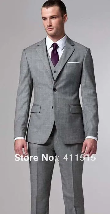 

Free shipping fresh cheap wedding groom wear tuxedos Custom made Men dress Fashion man Suit light gray Suits