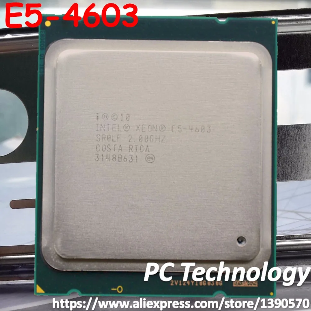 E5-4603 الأصلي إنتل زيون E5 4603 2.0GHz رباعية النواة 10MB SmartCache DDR3 1066MHz FCLGA2011 TPD 95W شحن مجاني