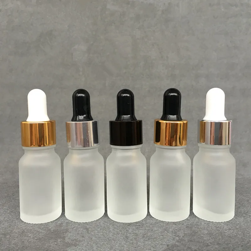 

10pcs/lot 10ml Frosted Glass Essential Oil Bottle Empty Glass Dropper Vials10cc Dropper Bottle Wholesale