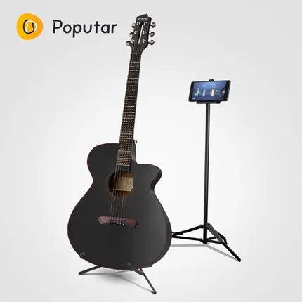 

Poputar P1 40 inch Smart App-Controlled Wood Folk Guitar With Bag/Capo/Picks/Strings/Holder