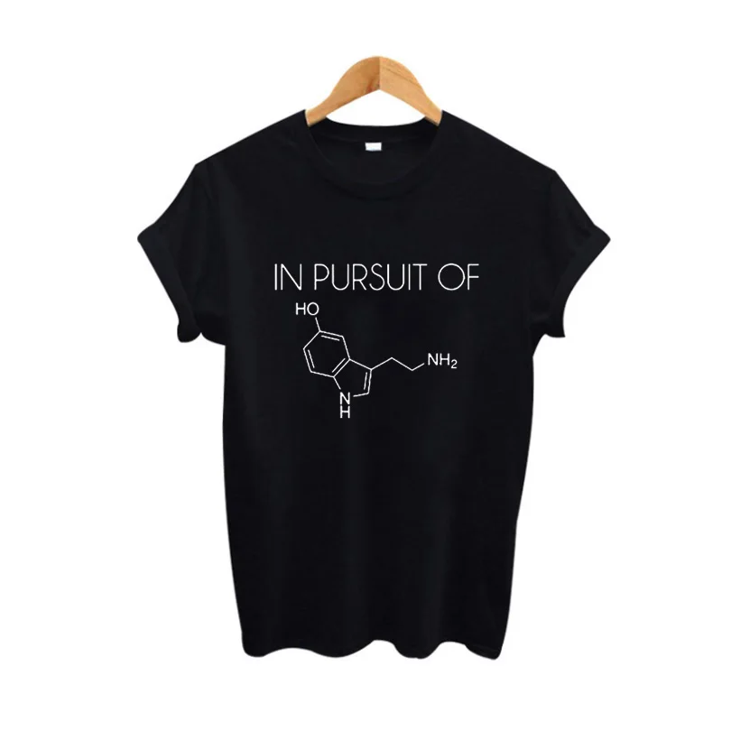 

Sugarbaby In Pursuit Of Women's T-shirt Seratonin Chemistry Teacher T Shirt Unisex Apparel Graphic Tee Science Geek Funny Tops