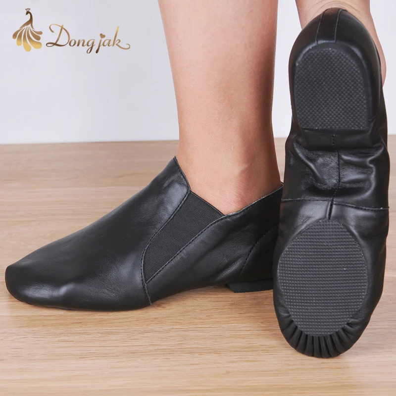 Dongjak completo grão couro ballet sapatos de dança para mulher latina pointe sapatos de dança jazz tênis para homem