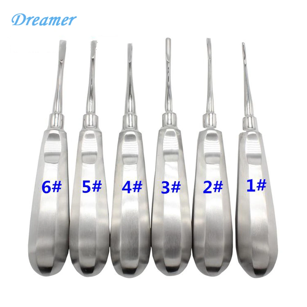 

6 pcs/ kit dental lab dentistry dentist dental detista equipment for teeth whitening clareador curved ROOT ELEVATOR