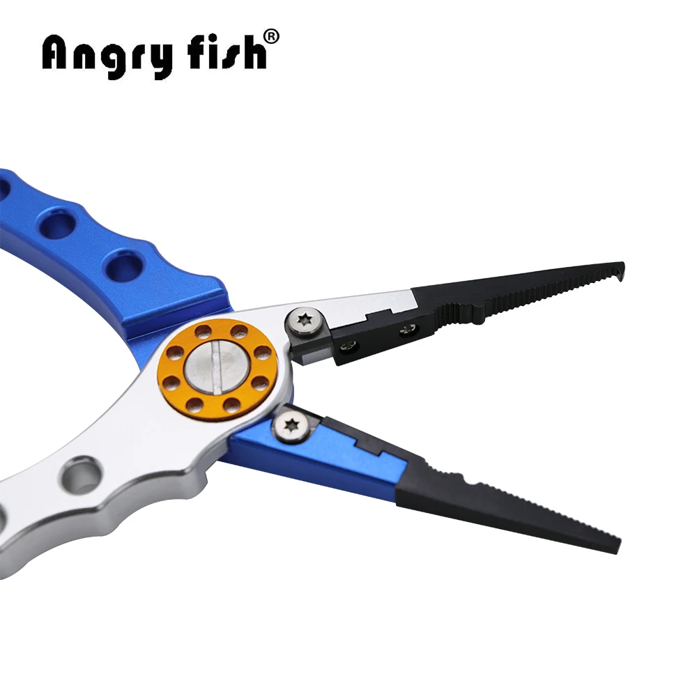 Angryfish Aluminum Fishing Pliers Split Ring Cutters Fishing Hooks Remover Fishing Clamp Tackle L2 Double Colors