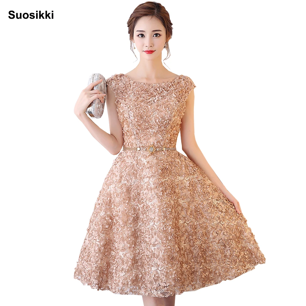 

Suosikki Short Evening Dresses For Party Fashion Scoop Neck Real Photo Prom Dress