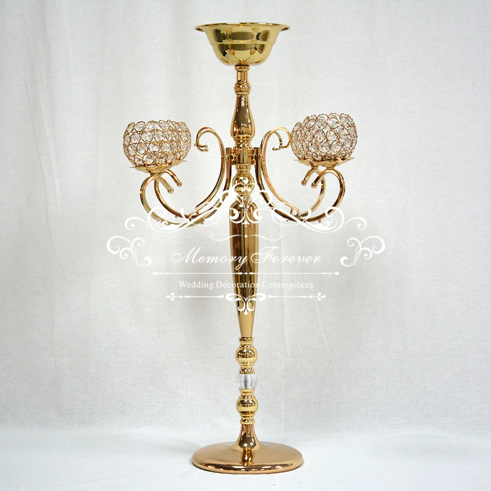 wedding candelabra centerpieces H84cm wedding candle holder with flower bowl wedding supply table centre pieces