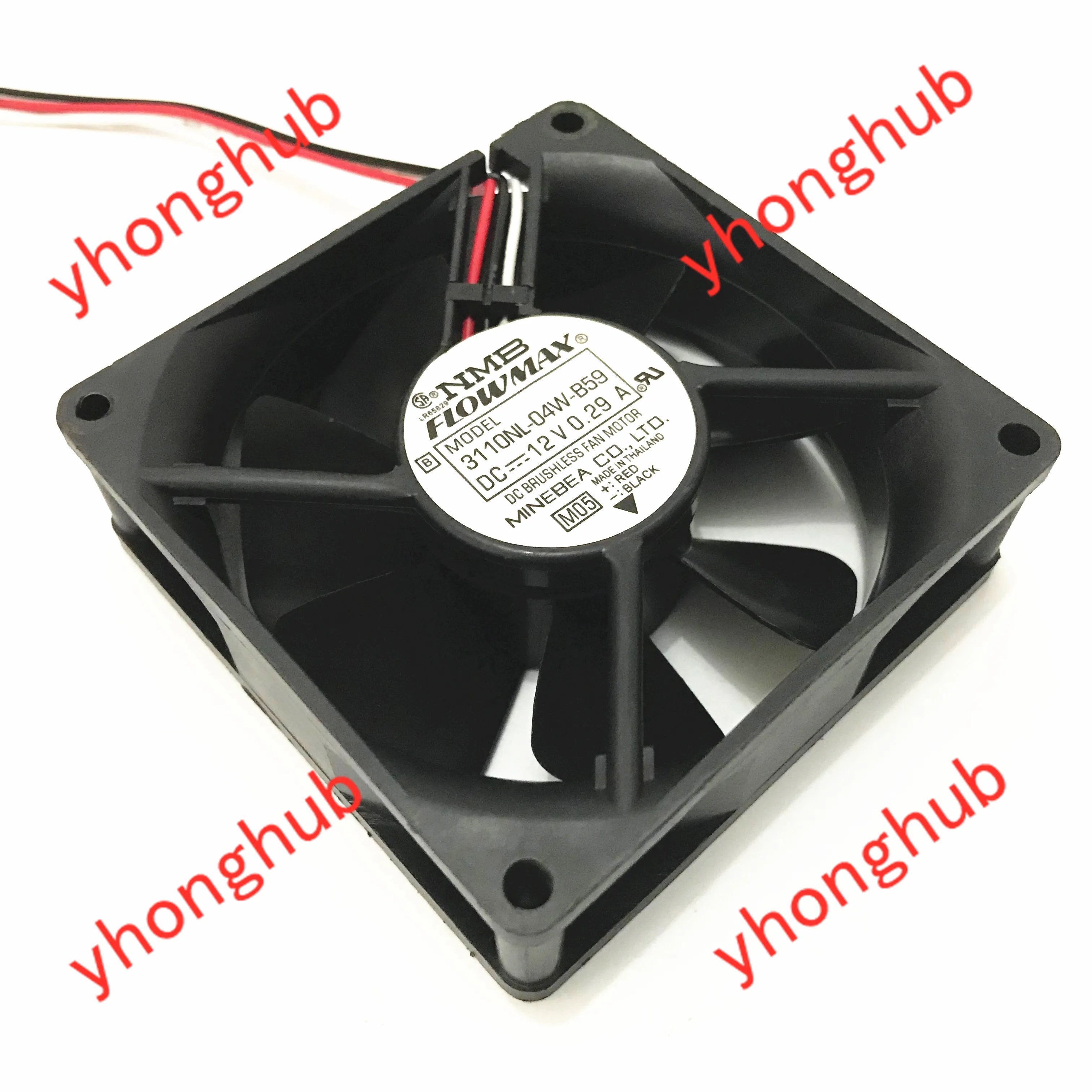 NMB-MAT 3110NL-04W-B59 M05 DC 12V 0.29A 3-Wire 80X80X25mm Server Cooling Fan