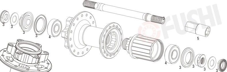 6803-2RS Edelstahllager 17*26*5 mm (1 Stück) ABEC-3 6803 RS Fahrradnabe Vorne Hinten Naben Rad 17 26 5 Keramikkugellager – Detail 3