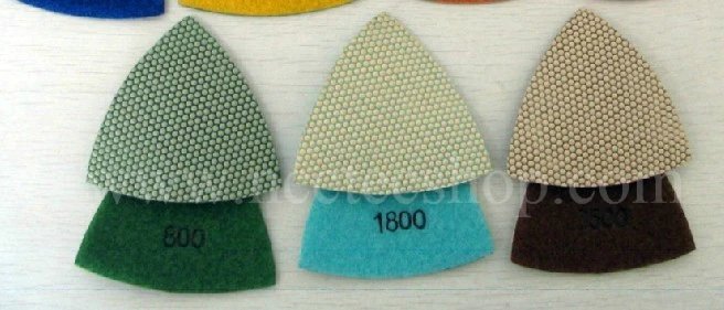 NCCTEC Triangle shape Diamond resin polishing pad FREE shipping (10 pieces per order) | grit: 600# 800# 1500# 3500# 7000#