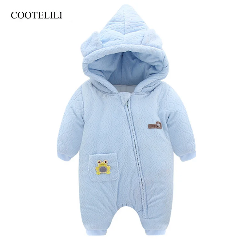 

COOTELILI Winter Fleece Velvet Newborn Baby Clothes 100% COTTON Warm Infant Clothing Baby Boys Girls Rompers Baby Costume