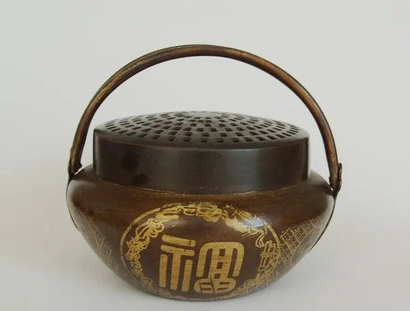 

Collectable Qing Dynasty (QianLong1722-1783)copper Stove,with mark,Decoration,Free Shipping