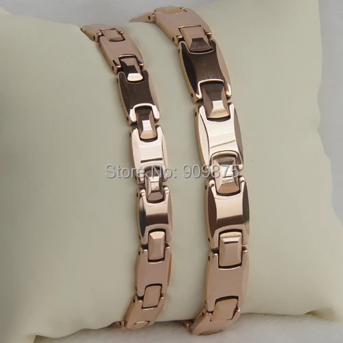 10mm width classic rose gold plating men jewelry hi tech magnetic  tungsten bracelet