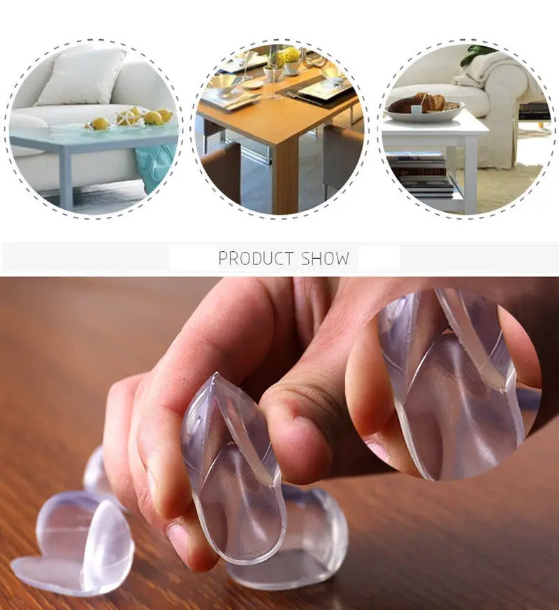 5/10/12Pcs Child Baby Safety Silicone Protector Table Corner Edge Protection Cover Children Anticollision Edge & Guards