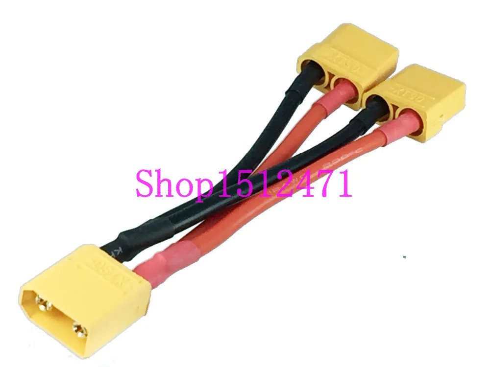 XT90 Parallel Battery Y Splitter Cable 1 male to 2 female for Lipo Battery