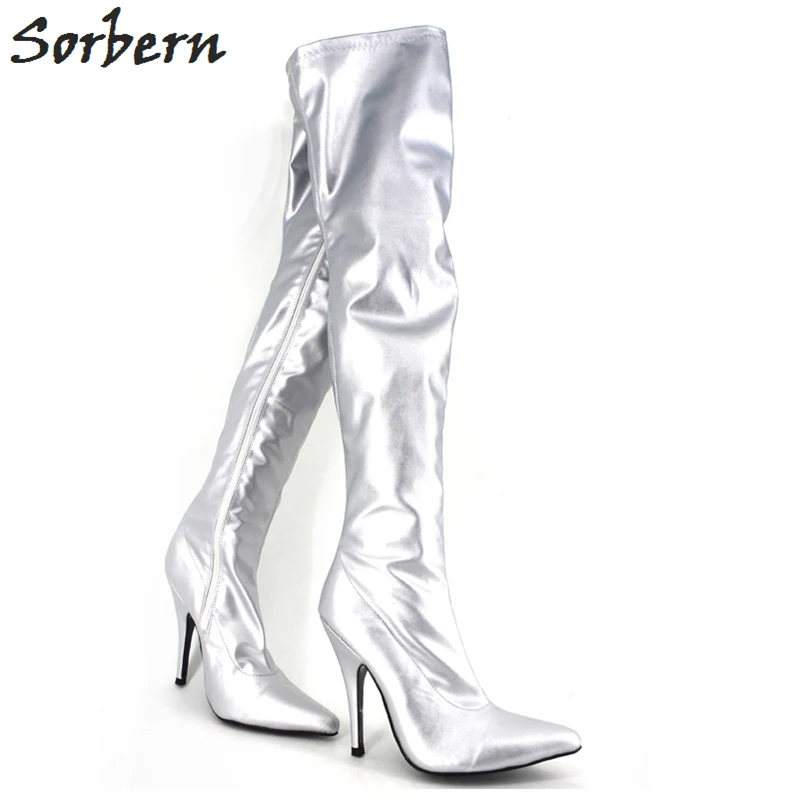 Sorbern Red Patent Leather Sale Women Shoes Over The Knee Boots High Heels Custom Colors 2018 Women Pole Dance Boots New