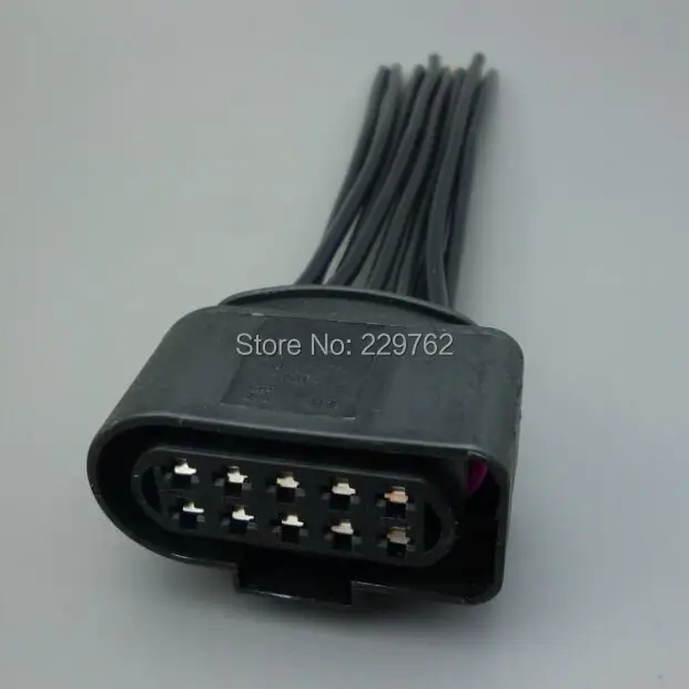 Shhworldsea 10 Pin/Way Polig Headlight Headlamp Connector Plug Automotive Electrical Socket For AUDI for VW SKODA 1J0973735