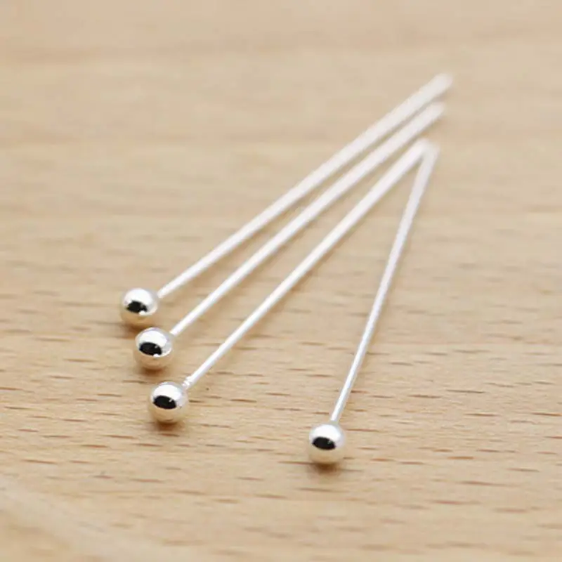 6pcs Real Pure Solid 925 Sterling Silver Needle Pins for DIY Jewelry Making Findings Earring Necklace Connector Part Base - Image 5