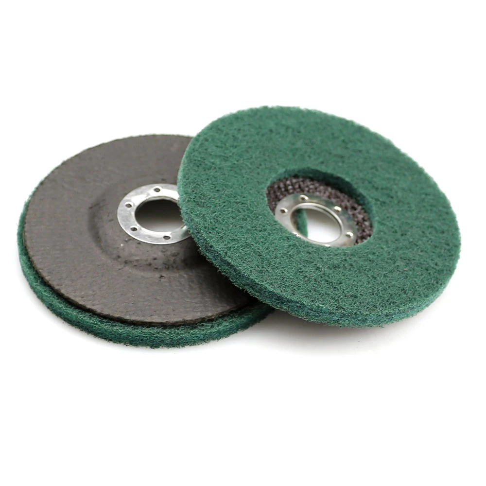 10 pieces 125*8*22mm Non-woven Flap Grinding Disc Nylon Polishing Wheel Angle Grinder Tools for Metal Polish