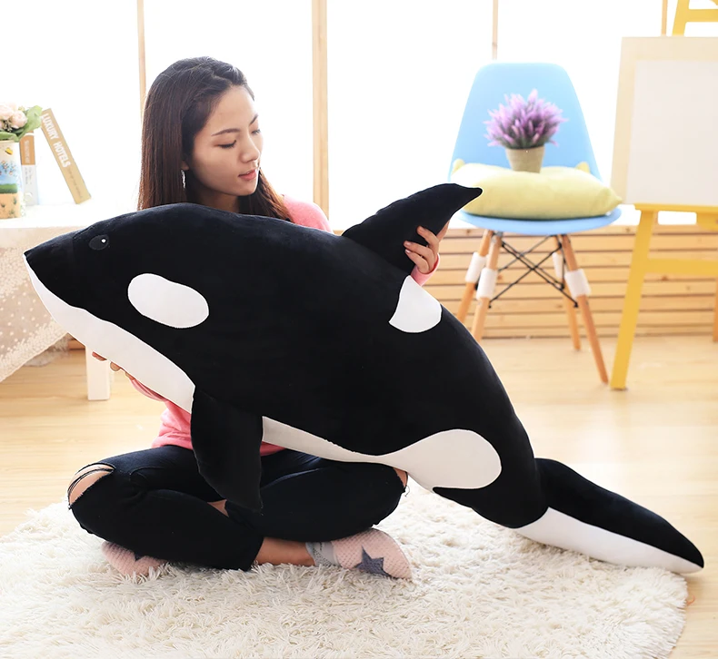 stuffed plush toy large 120cm killer whale grampus throw pillow Christmas gift b0598