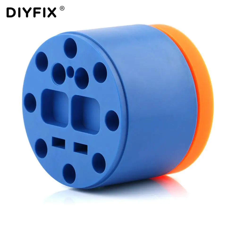 Diyfix mini caixa de armazenamento magnética, organizador de chave de fenda para desktop, caixa de armazenamento para chave de fenda, pinças e gravador 360