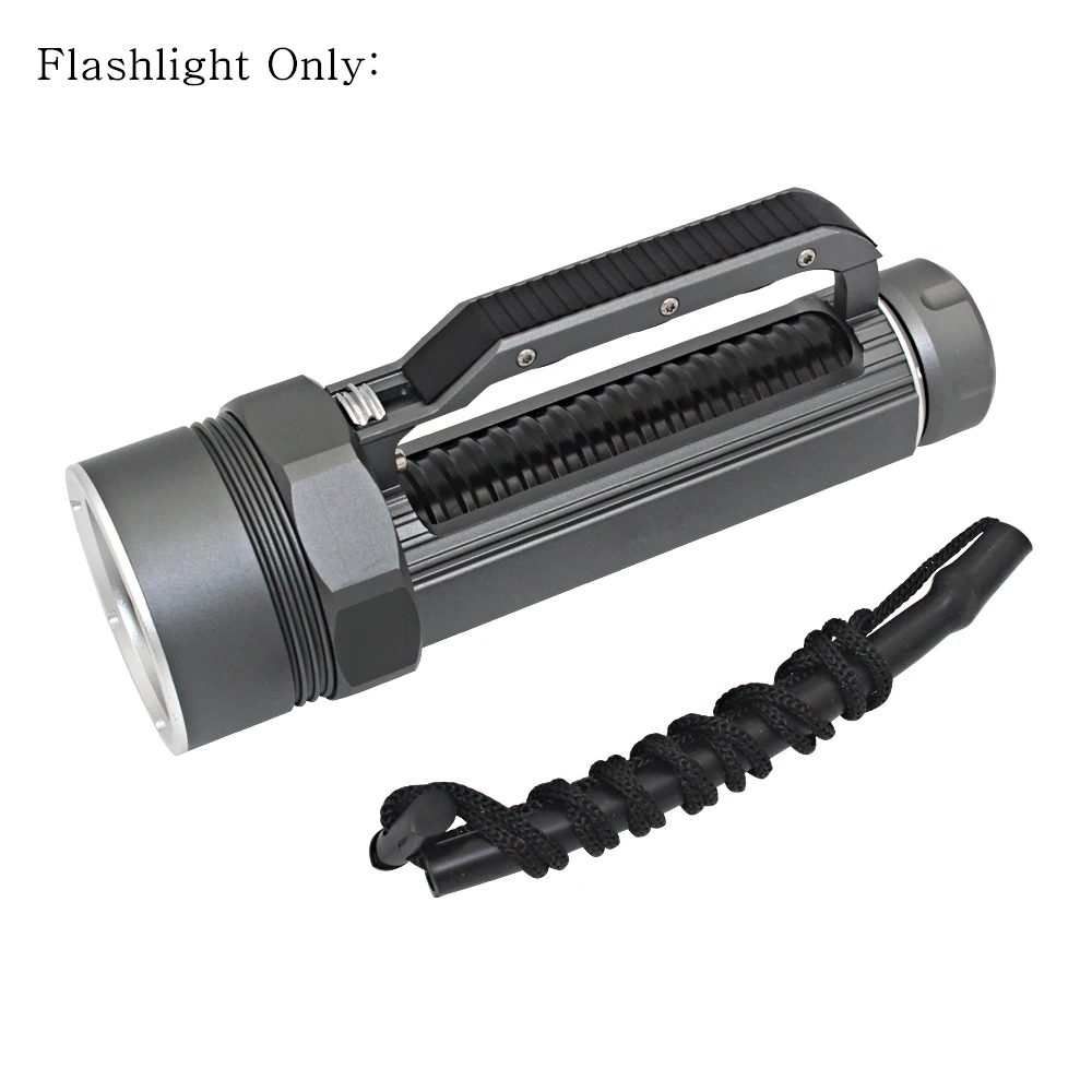 Diving Flashlight Waterproof Torch Light 4x  XM-L2 LED Rechargeable Underwater Lanterna + 26650 Battery + AC Charger