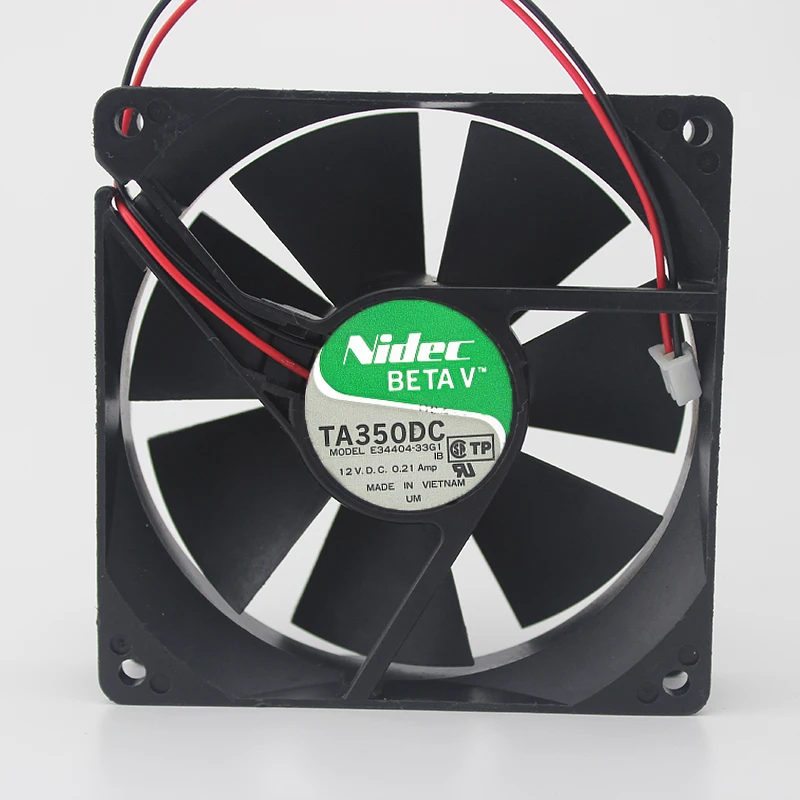 Original E34404-33G1 9025 9CM 12V 0.21A 3-wire temperature control cooling fan