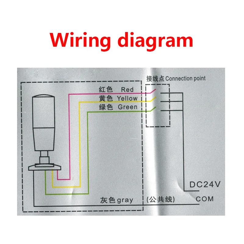 Sewing machine 1 layer Tricolor folding 24v led warning lamp LED signal 24V tower lamp Beacon Work light