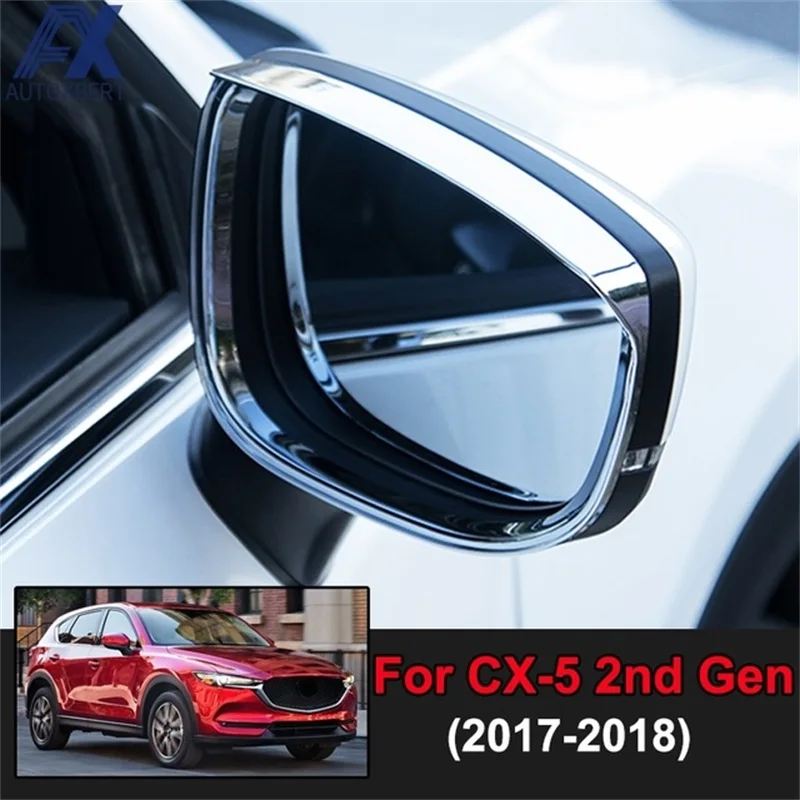 Car Styling Accessories Rear View Mirror Eyebrow Cover Side Mirrors Rain Shield Sun Visor Trim For Mazda CX-5 CX5 2017 2018 2019