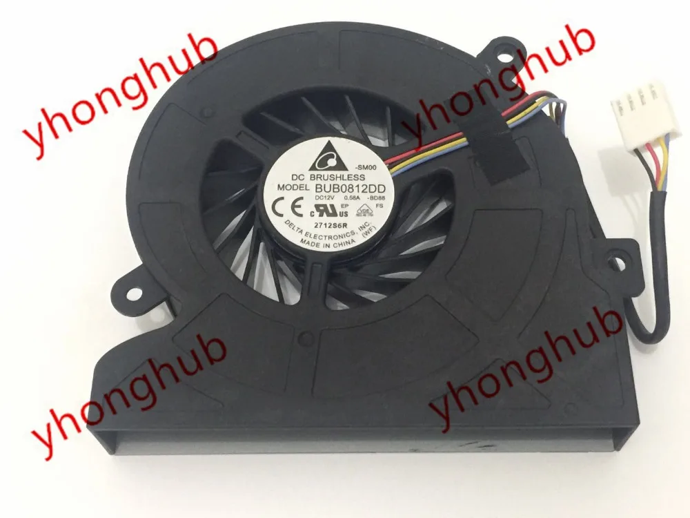

Delta Electronics BUB0812DD BD88 DC 12V 0.58A 4-wire Server Cooling Fan 4-Wire