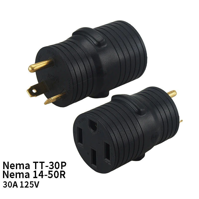 US Nema TT-30P To Nema 14-50R Anti-drop Industrial Groungding Locking Adapter Connector  Converter Plug Socket Power Cable Cord