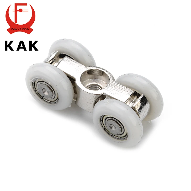 Kak ステンレス鋼スライディングドアローラークマ 30 キロホームルームワードローブ木製ドアハンギング家具ハードウェアホイール