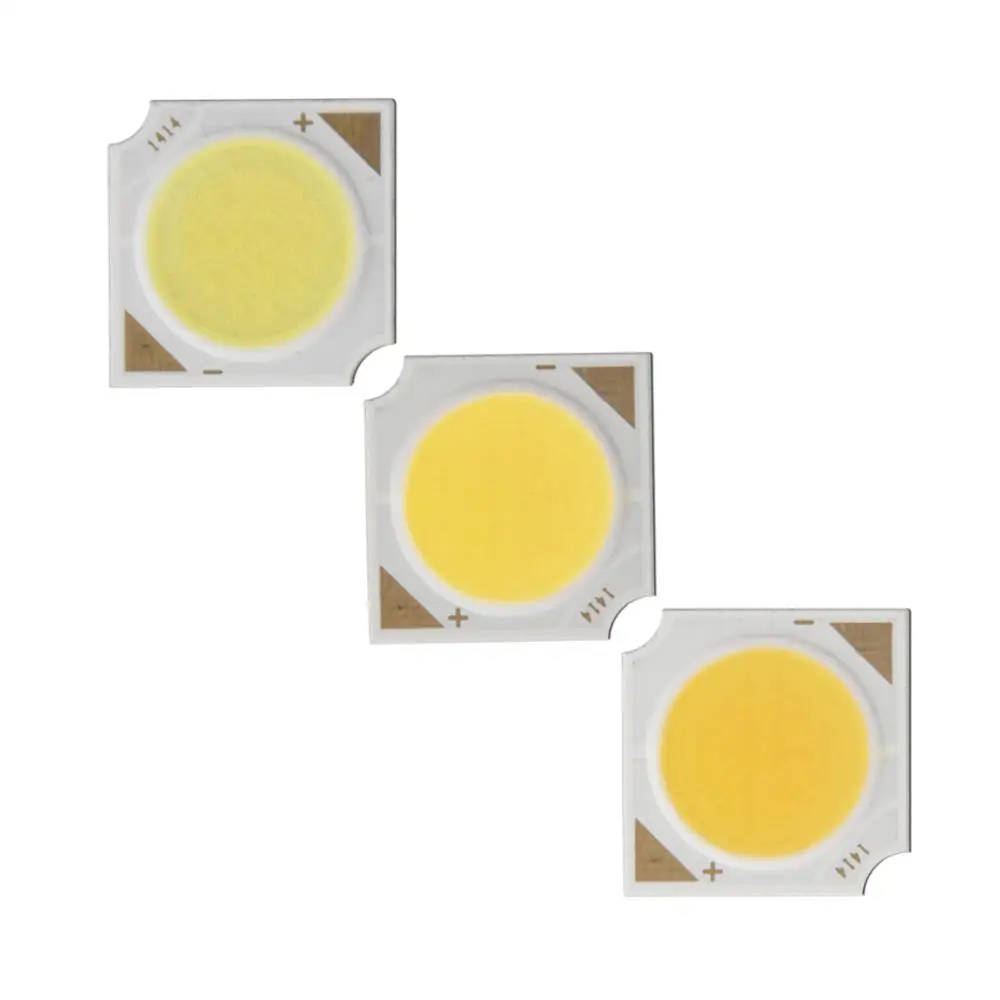 Imagem -03 - Lâmpada de Led Quadrada Cob com 3w 5w 7w 10w 12w 14x14 mm Fonte de Luz Chips Cob Led Quente e Frio para Lâmpada Holofote