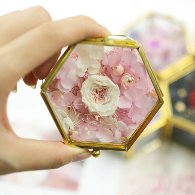 

Personalized glass Jewelry Box Ring Bearer Pillow, Rustic Wedding Ring Holder Box Proposal Engagement Gift