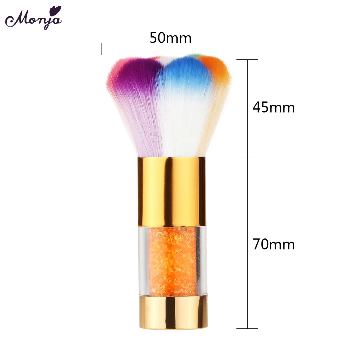 1Pc Nail Art kolorowe miękkie włosy czyszczenie paznokci szczotka do UV żel do paznokci polerowanie odkurzacz Powder Makeup muśnięcie narzędzie do Manicure