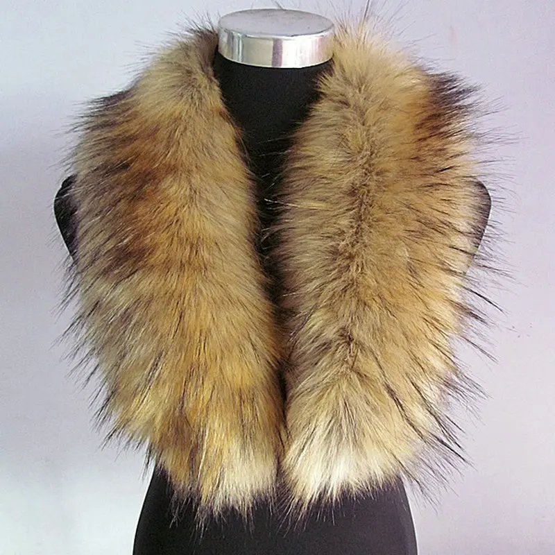 Fashion Big Raccoon Fur Collar Fake Fur Collar Shawl Fur Cllar Article Cap Tide Female