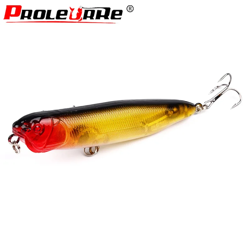 

Proleurre 90mm 11.5g Popper Fishing Lures 3D Eyes Bait Crankbait Top Water Swimming Wobblers Isca Poper Pesca fishing tackle