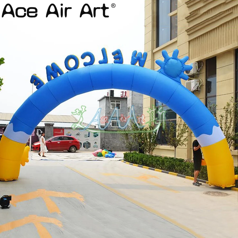 Colorful inflatable ocean arch, inflatable welcome cartoon arch for sale