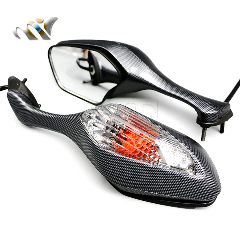 For 2008-2013 Honda CBR1000RR CBR 1000RR 2010-2012 VFR1200 VFR 1200 Pair Motorcycle Rearview Turn Signal Side Mirrors Black