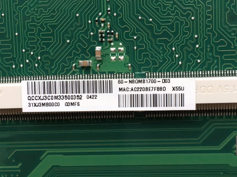Imagem -03 - Rev: 1.6 Uma Placa-mãe Placa Principal com Cpu E21800 90r-n8omb1700u para Laptops Asus X55u Novo 60-n8omb1700-d03 X55u