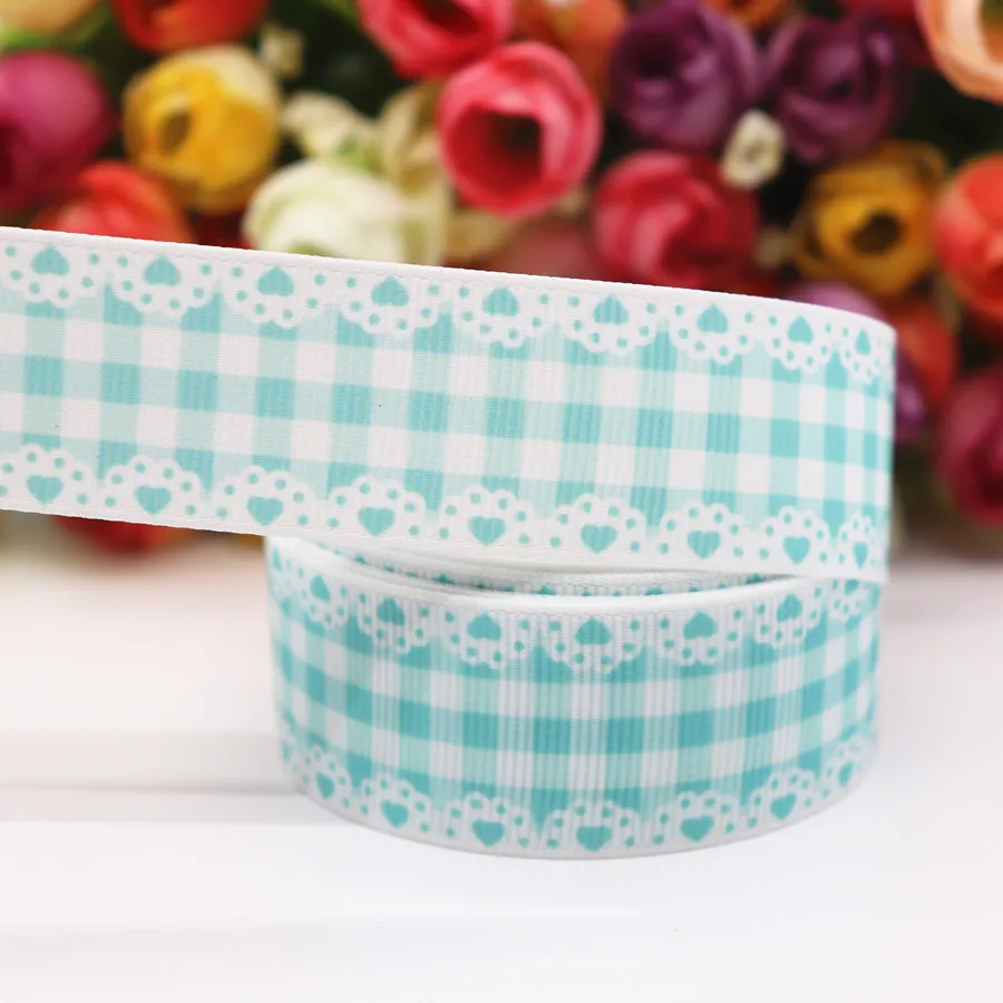 10 Yards 1" 25MM Ripsband Spitze Gittermuster bedrucktes Band für Haarschleifen DIY-Handwerk handgefertigte Accessoires M19050801 – Detail 6