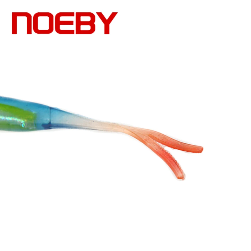 NOEBY 4pcs Soft Fishing Lures 115mm 5.3g Silicone Fishing Lures Artificial Soft Wobblers for Carp Fishing