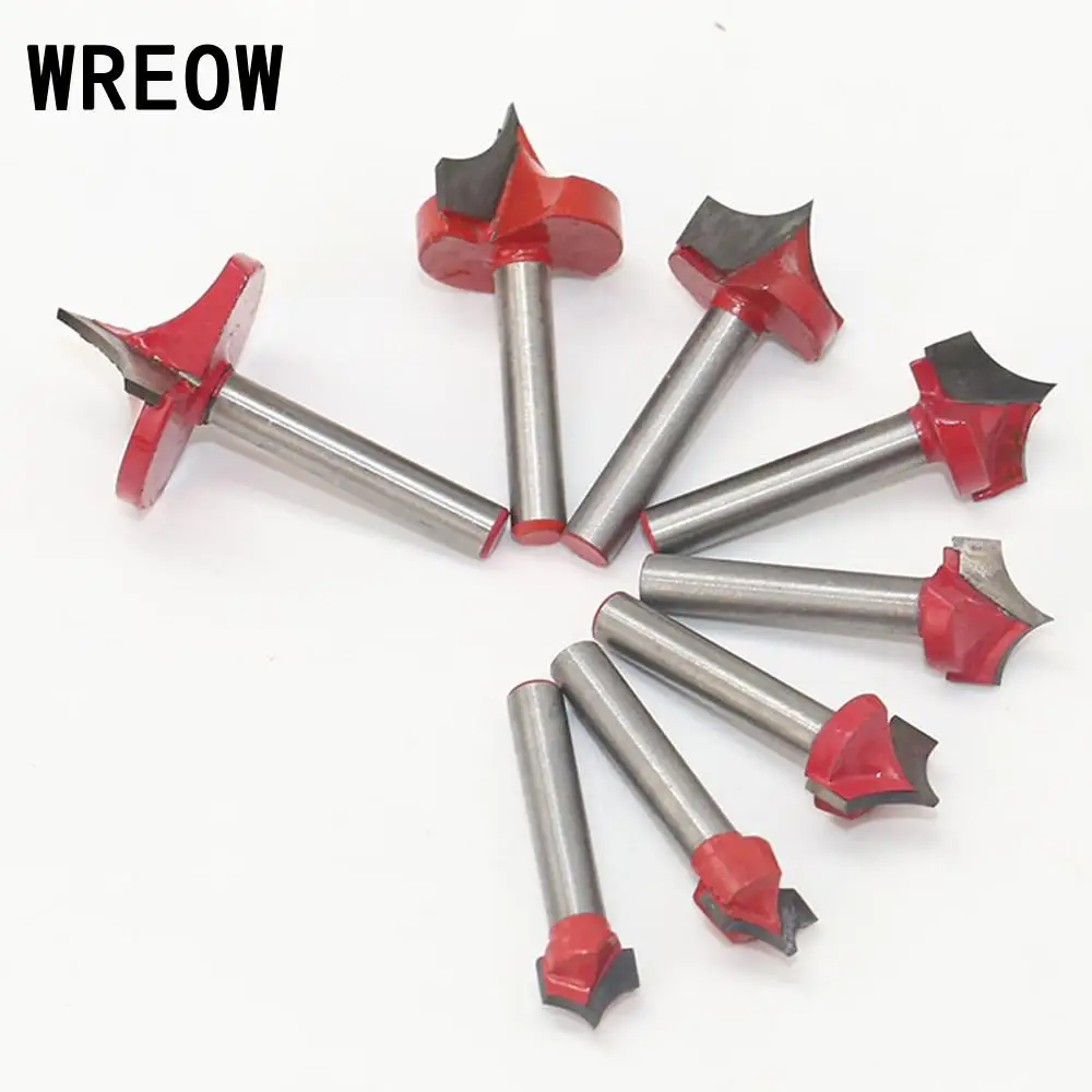 6mm Shank V Groove Milling Cutter Tool 6 Handle Double-edged Cutting Design Engraving End Woodwork Round Shank Tip Mouth Mill