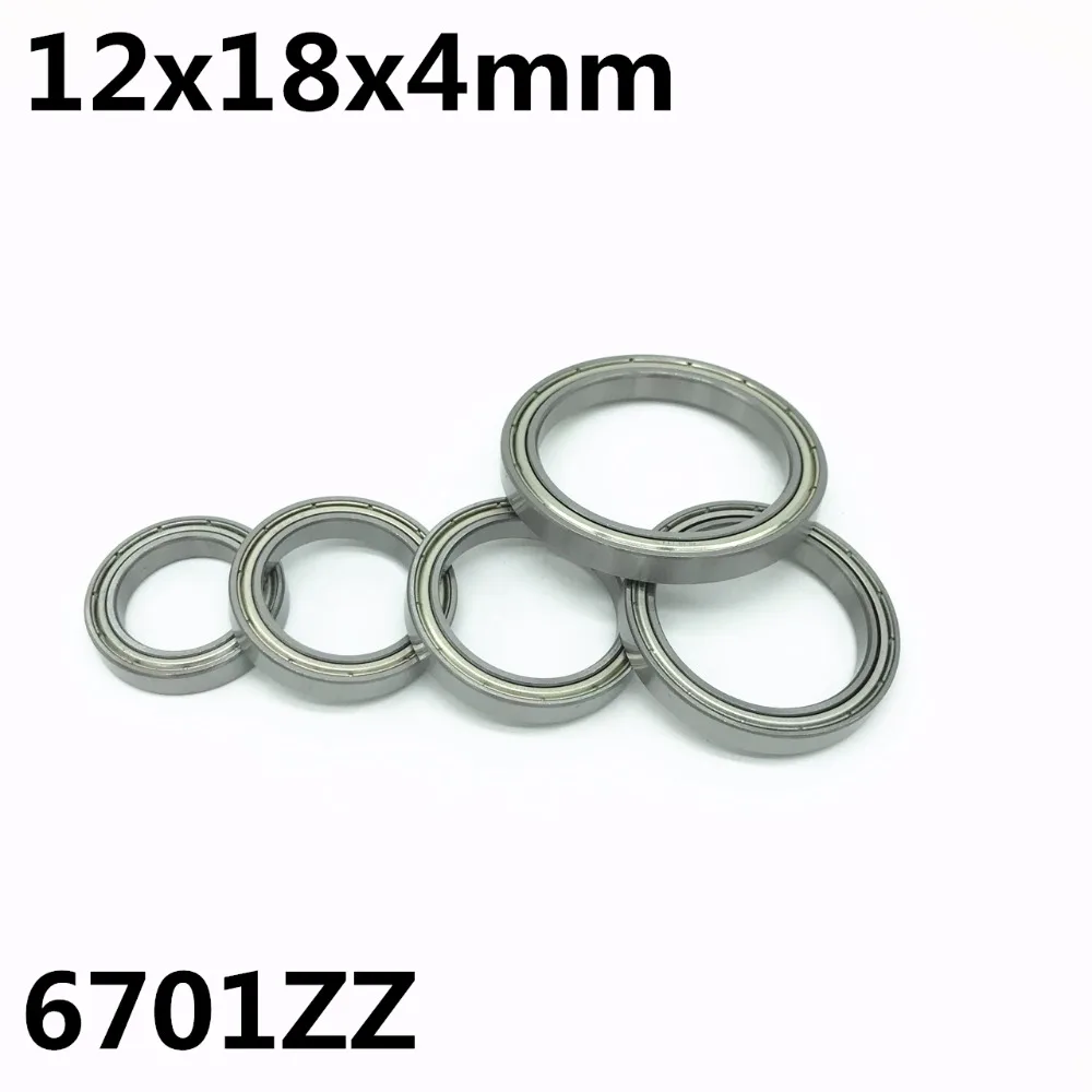 10pcs 6701ZZ The high quality of ultra-thin deep groove ball bearings 12x18x4 mm 61701ZZ 6701 6701Z 6701Z