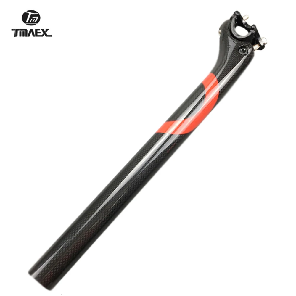 TMAEX-Full Carbon Fiber Seatpost, Bicycle Seatpost, Road and MTB Bike Seat Post, 25 Degree, 27.2mm, 30.8mm, 31.6mm, 350mm, 400mm