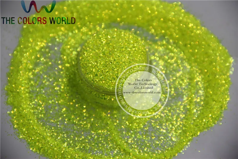 NO.33  0.4mm  size Shinning Rainbown Light Yellow Colorful Glitter Powder  free shipping