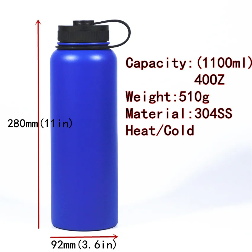 Vacuum Flask Cold Insulated Water Bottle 1000ml 40OZ Beer Growler thermos Big Termos Bottle Vacuum cup can you swig it?