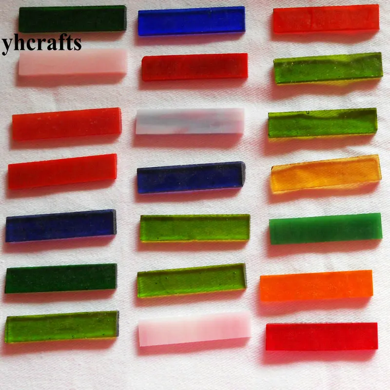 

205PCS/500Gram/Lot Mix color glass strip Mosaic art Craft material DIY accessories Home decoration Adult DIY wholesale OEM