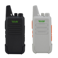 2pcs x WLN KD-C1 Black / White 16 Channel Ultra-thin mini Walkie Talkie UHF 400-470 MHz Ham Radio