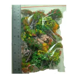 30Pcs/Lot Flower Model Trees Mixed Wire And Plastic Model Landscape Trees Train Layout Garden Scenery Miniature